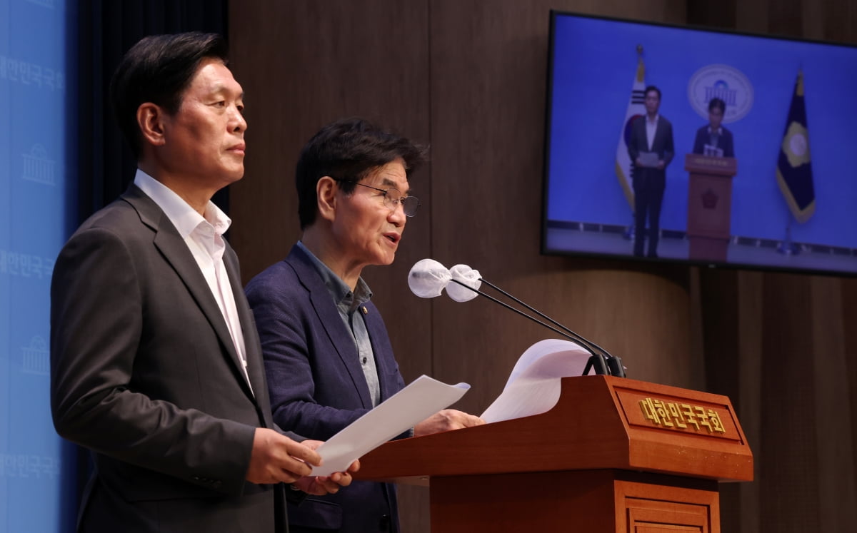 [포토] 민주당, '라인 사태 관련 공동 기자회견'