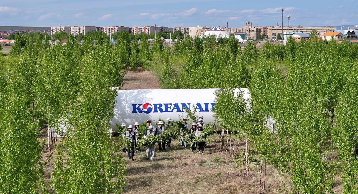 [포토] 몽골에 조성된 대한항공 숲