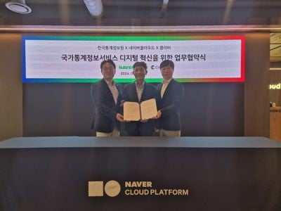 한국통계정보원, 네이버클라우드·클라비와 업무협약…디지털 혁신 가속
