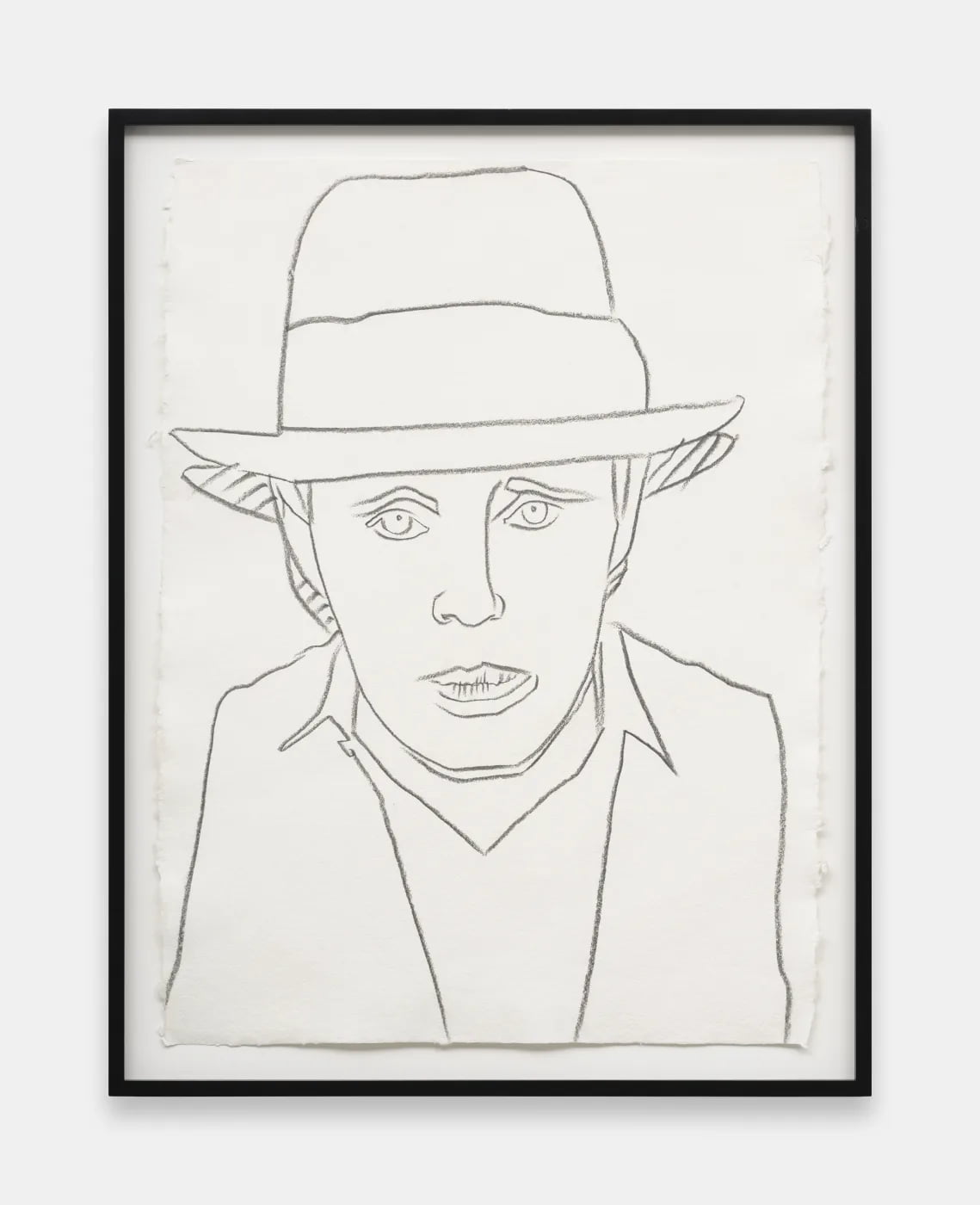 앤디 우리 카지노, Joseph Beuys, c.1980. 우리 카지노이 빈 캔버스에 두꺼운 연필을 사용해 스케치한 요셉 보이스의 얼굴.