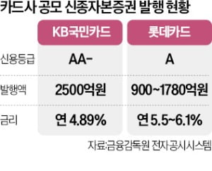 신종자본증권 첫 공모 발행 나선 카드사