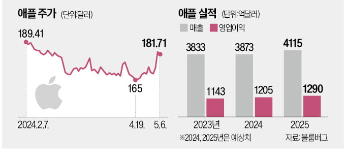 버핏 팔자 하락한 애플…"AI반도체로 반등"