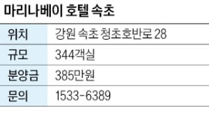 마리나베이 호텔 속초, 청초호 인근 속초 호텔 보증금·연회비 면제