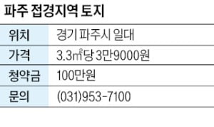 파주 접경지역 토지, 군사보호구역 규제 풀리면 가치 상승 기대