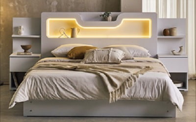 슬립스토아, 침대 프레임에 LED 조명…멀티형 수납구조 강점