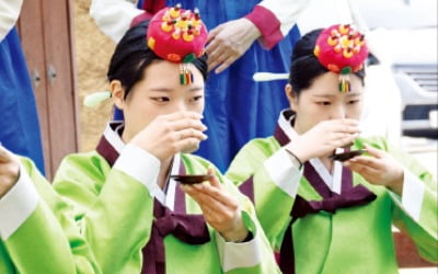[사진으로 보는 세상] 성년의 날 '성인의 첫잔'