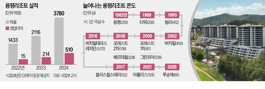 용평리조트, 스키장 주위에 콘도 무한확장