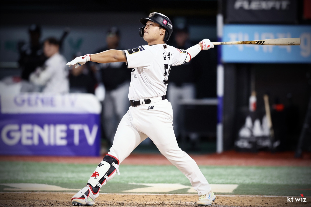 '홈런 1위' kt 강백호가 밝힌 비결은 '가장 무거운 배트'