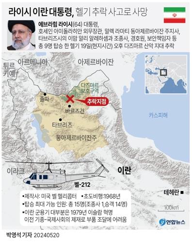 가짜 추락영상 200만뷰…이란 대통령 사고 허위정보 SNS 확산(종합)