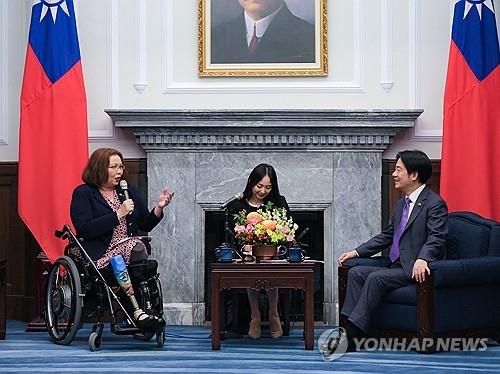 대만 총통, 美상원 대표단에 中겨냥 "권위주의 팽창 맞서 협력"