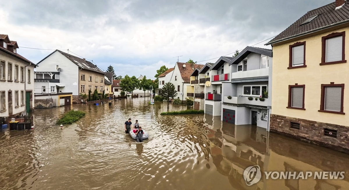 대홍수 3년 만…독일 서부에 폭우 '공포'