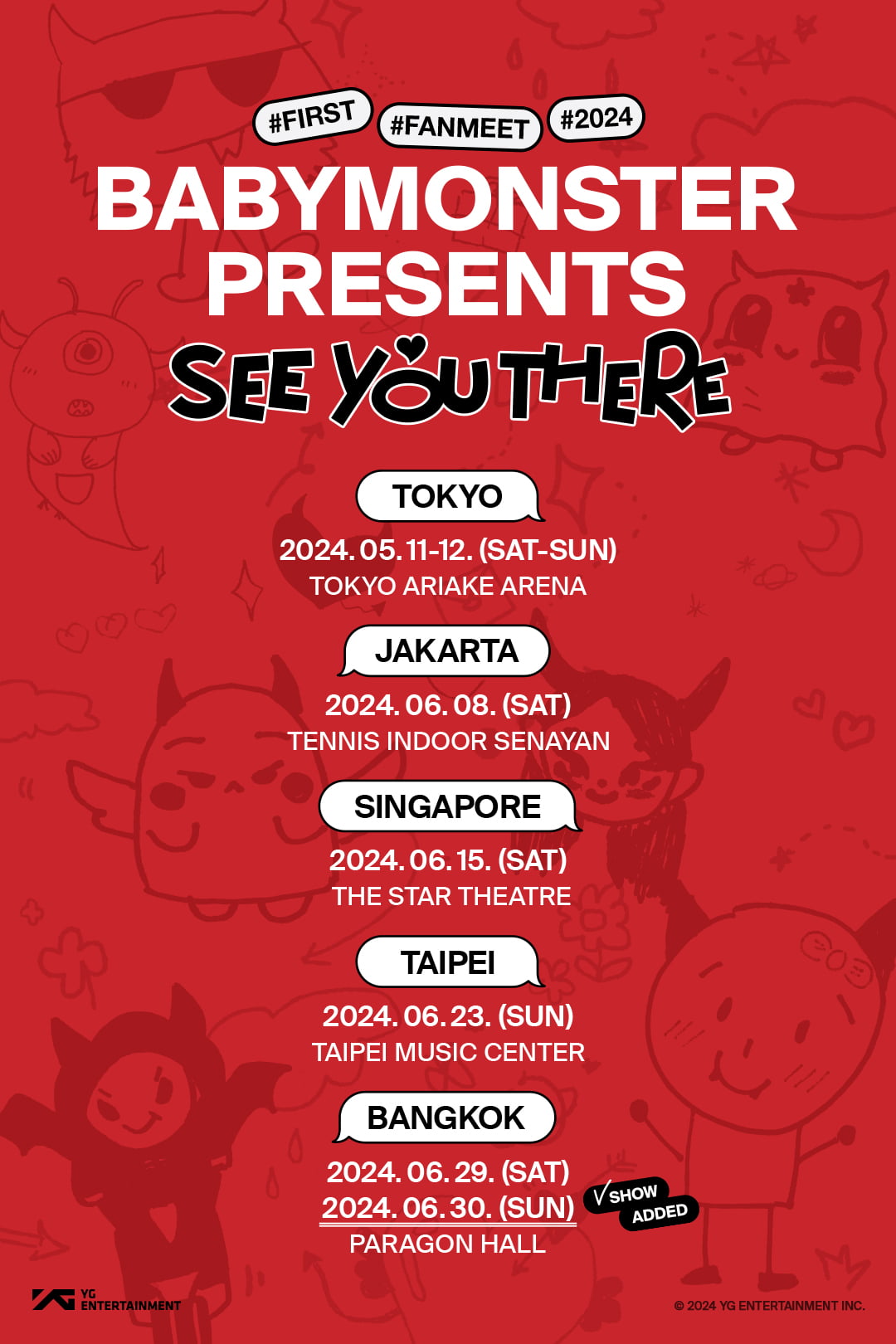 YG Baby Monster confirms additional debut fan meeting in Bangkok