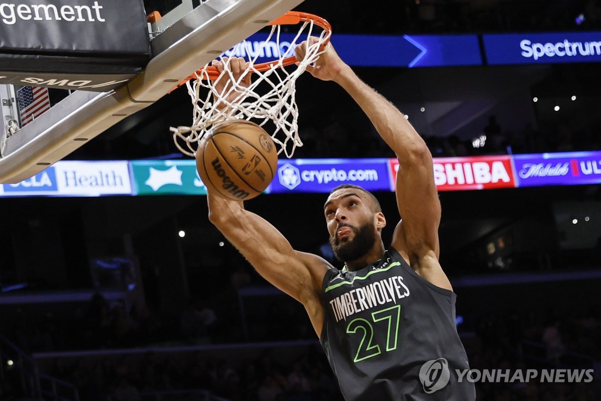 미네소타 고베르, NBA 올해의 수비 선수에 통산 4번째 선정