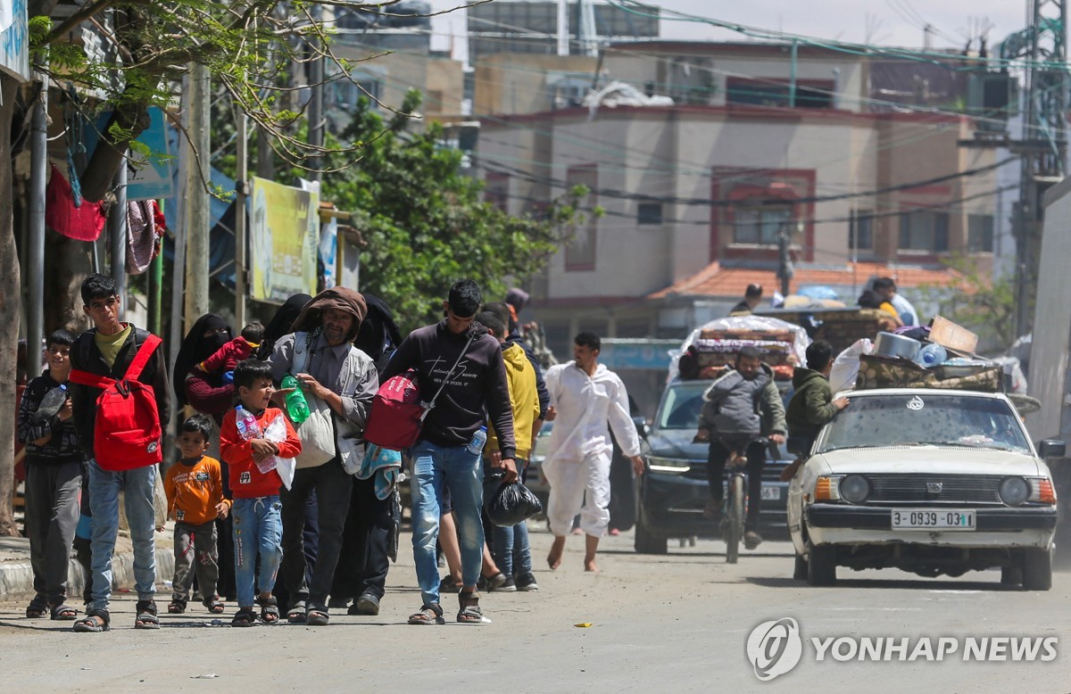 이스라엘군, 라파 민간인 대피 개시…지상전 강행 임박(종합3보)