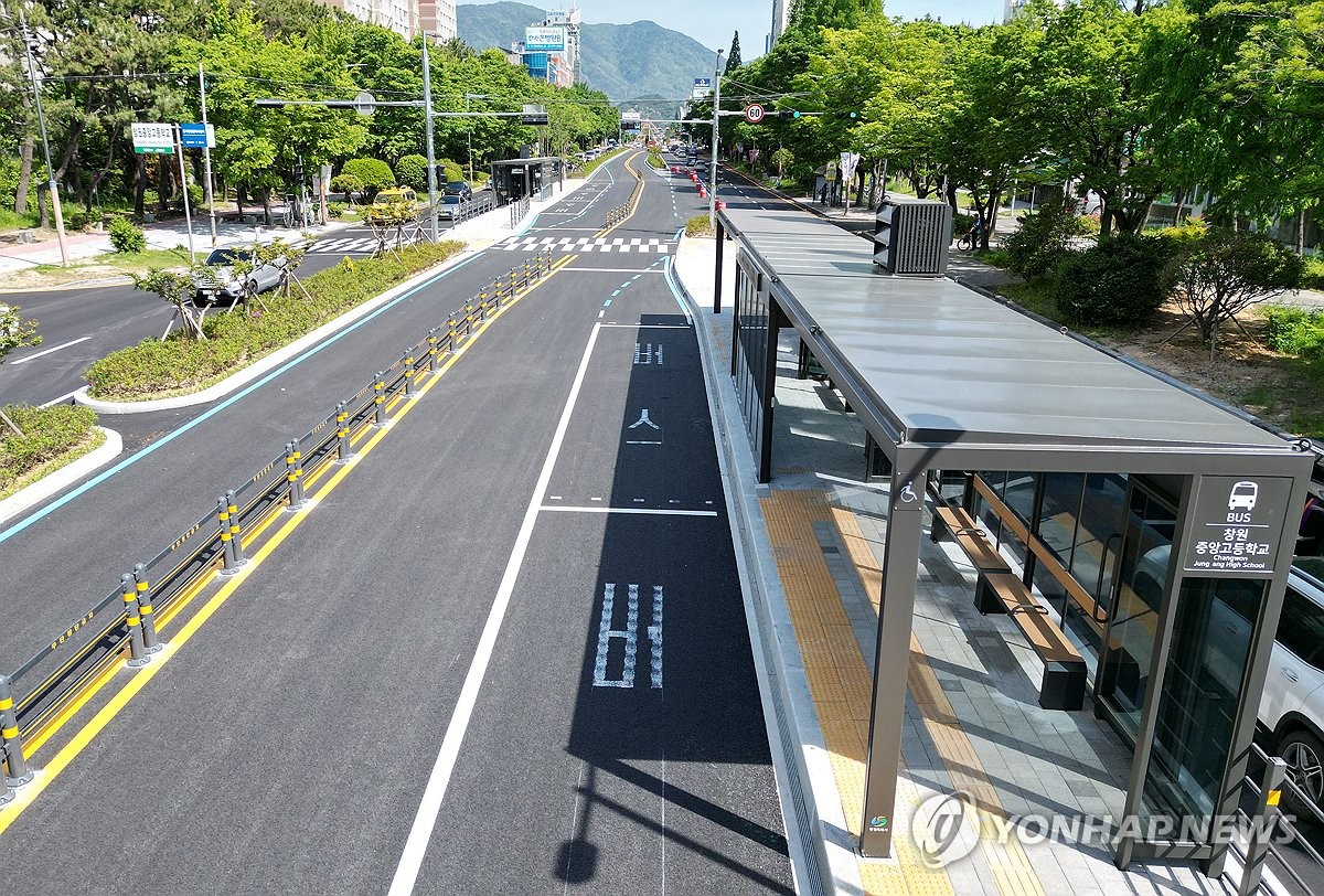 '공정률 100%' 창원 원이대로 S-BRT, 다음 주 개통일 확정 예정