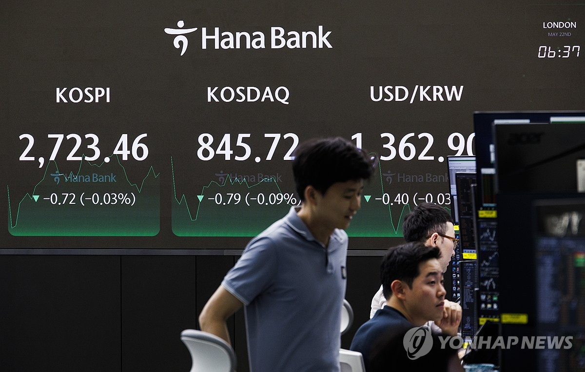 코스피, 관망세 확산 2,720대 약보합 마감…코스닥 나흘째 내려(종합)