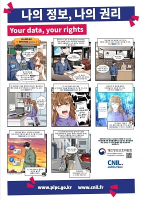 韓-프랑스, 아동·청소년 개인정보 인식제고 웹툰 포스터 제작
