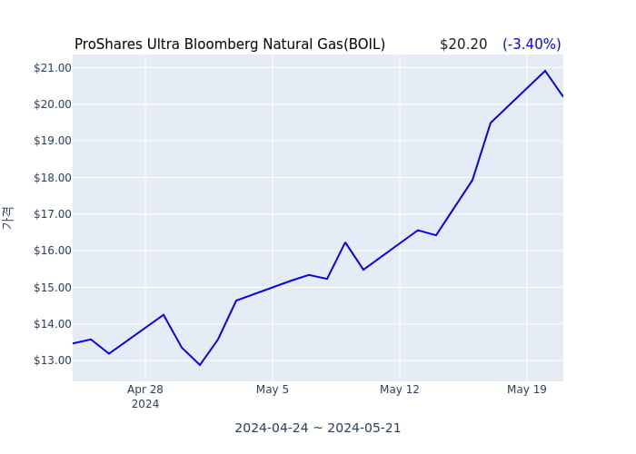 2024년 5월 22일(수) ProShares Ultra Bloomberg Natural Gas(BOIL)가 사고 판 종목은?