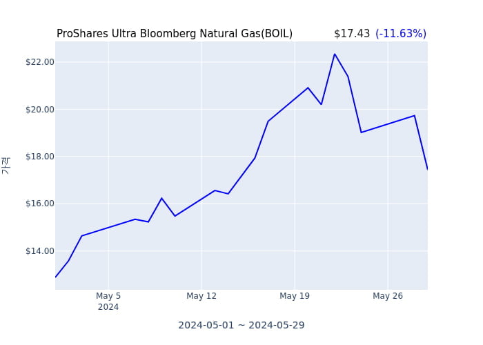 2024년 5월 29일(수) ProShares Ultra Bloomberg Natural Gas(BOIL)가 사고 판 종목은?
