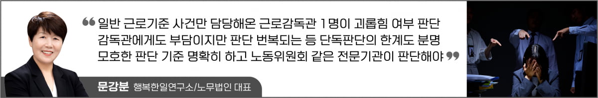 근로감독관들이 직장내괴롭힘 사건 기피하는 이유