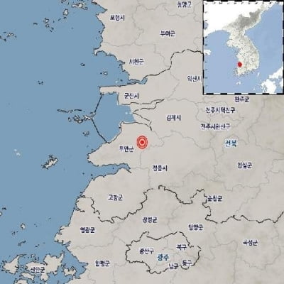 [속보] 전북 부안군 남쪽서 규모 3.1 지진 또 발생