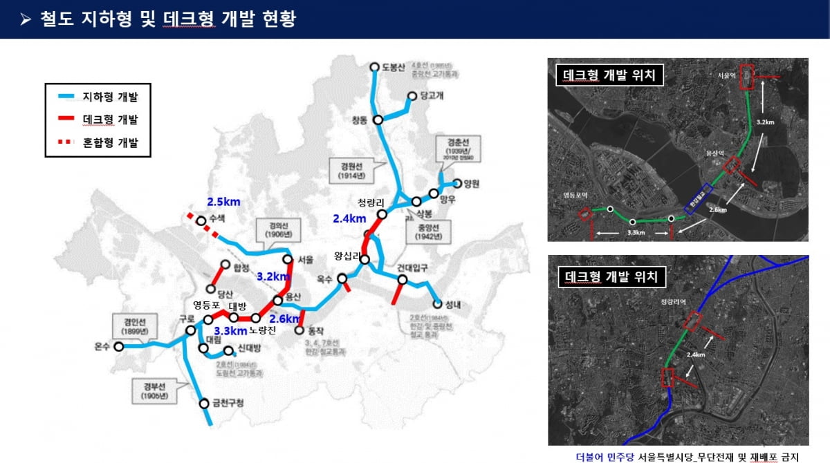 서울 철도지하화 목소리 키우는 野…"지하형·데크형 구분 개발"