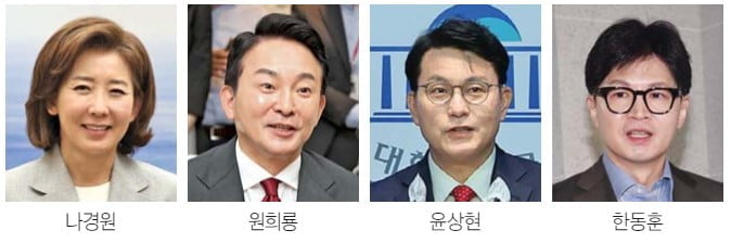 '한동훈은 안 된다' 협공 나선 羅·元·尹