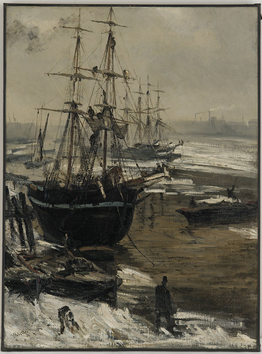 얼음 속의 템스강(1860). /프리어갤러리