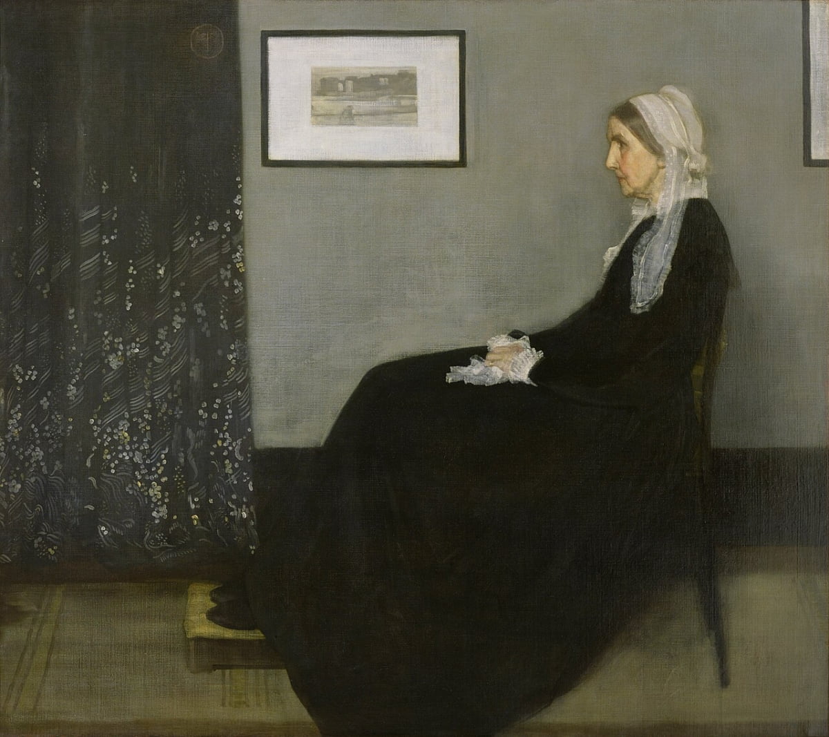 회색과 검은색의 배열 No.1(1871). '휘슬러의 어머니'라는 별명으로 더 유명하지만 휘슬러는 작품을 이렇게 부르는 것을 싫어했다고 한다. /오르세미술관 