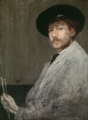 회색 배열, 화가의 초상(1876). 휘슬러의 자화상이다. /디트로이트 예술 대학