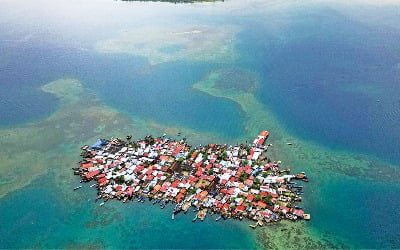 [포토] 물에 잠기는 카리브해 섬…주민 대피