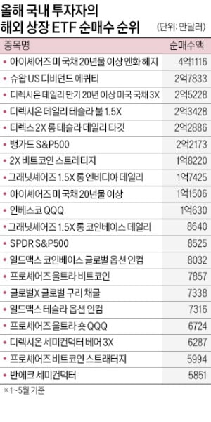 美 국채 3배·테슬라 2배…해외 상장 레버리지 카지노 민회장에 '불타기' 붐