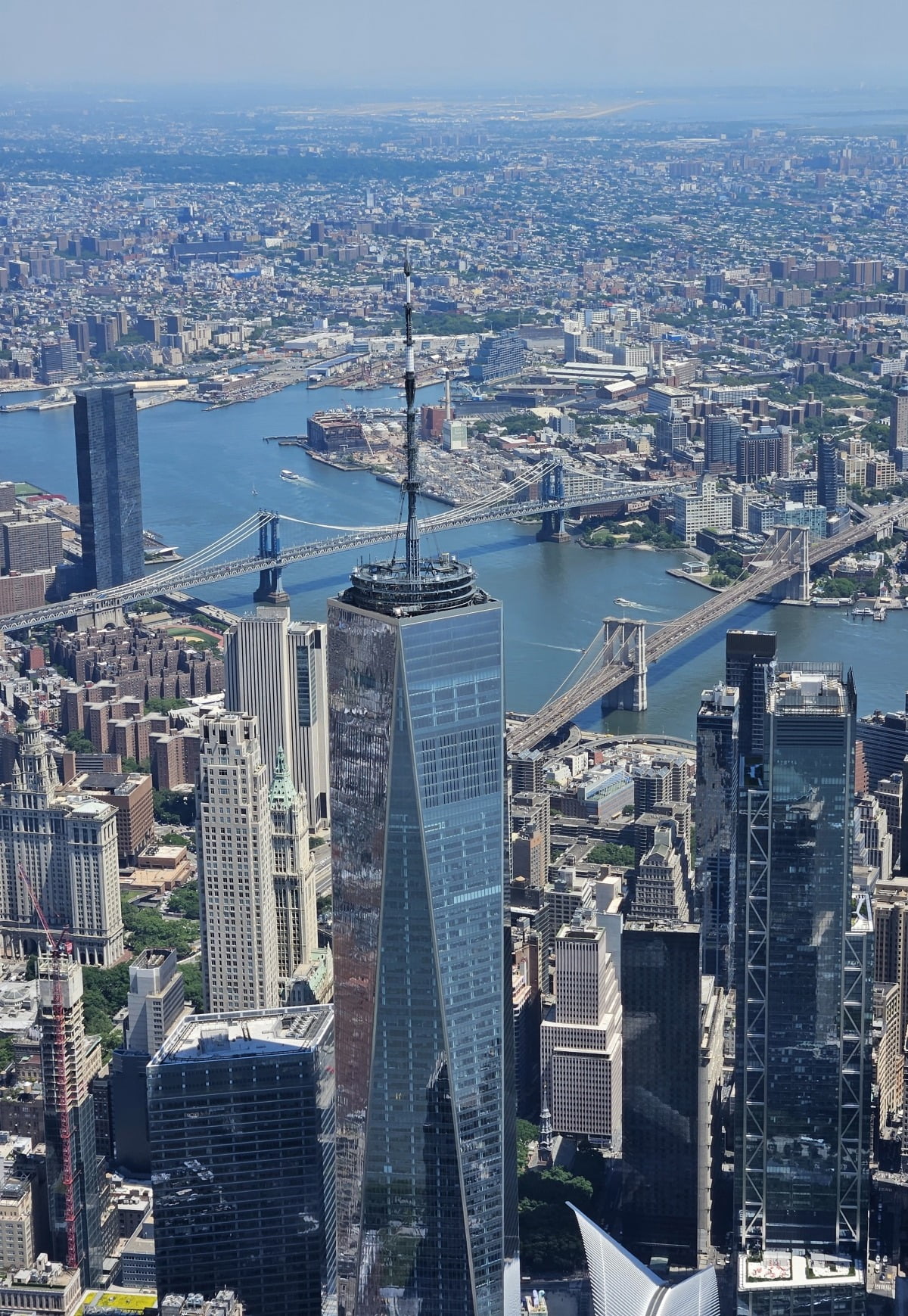 뉴욕 맨해튼 금융가 상공. 사진=한국경제