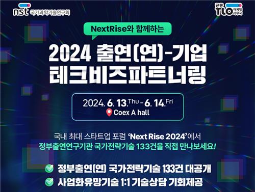 NST, 13~14일 기술교류회…출연연 유망기술 기업에 공개