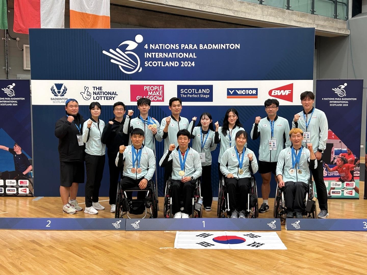 한국, 스코틀랜드 장애인배드민턴대회 금메달 3개 수확