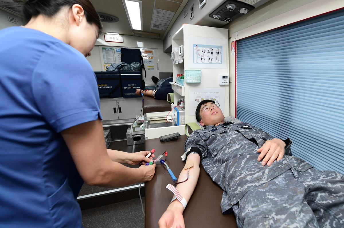 생명나눔에 앞장서는 해군 1함대…4일간 12만9천mL 헌혈