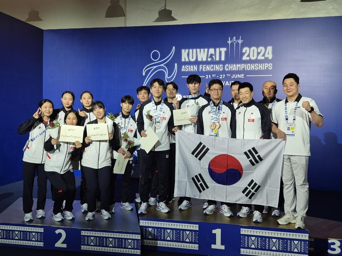 한국 펜싱, 2년 만에 아시아선수권대회 종합우승