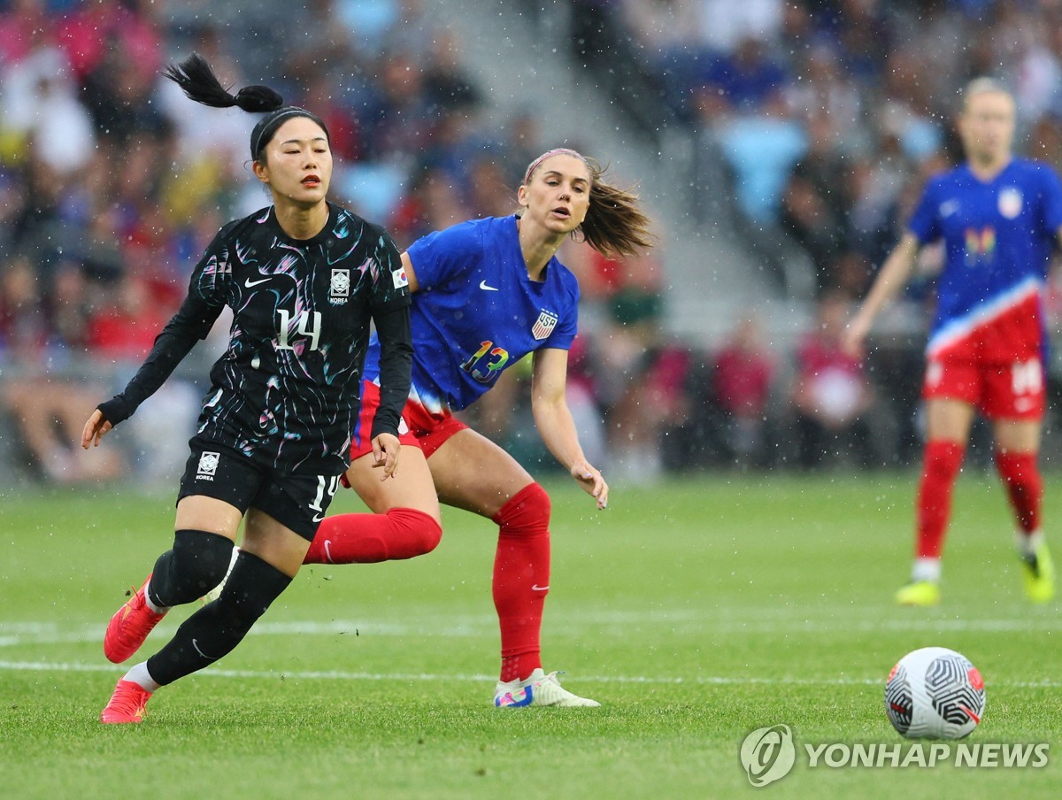 벨호 여자축구, 미국과 두 번째 평가전도 0-3 완패