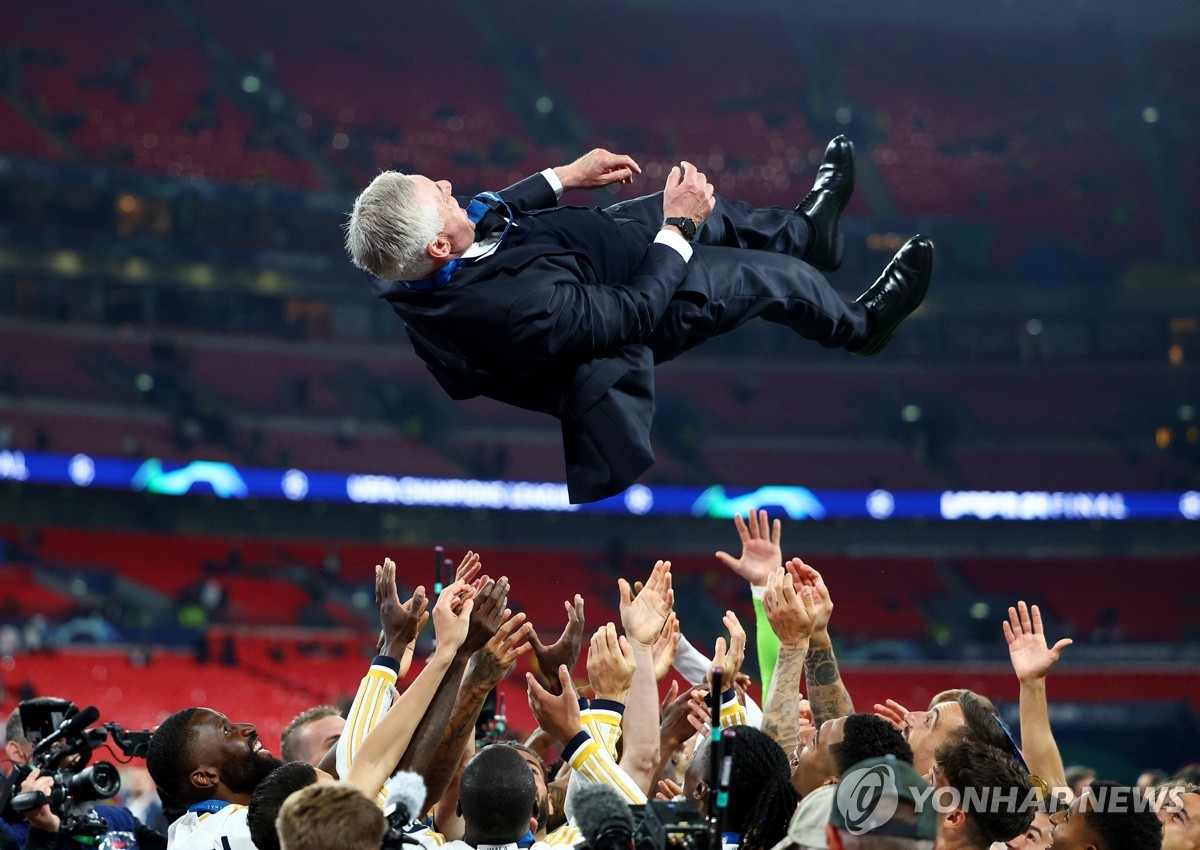 최다 5회 UCL 우승 지휘한 안첼로티 "우승? 언제 해도 새롭네!"