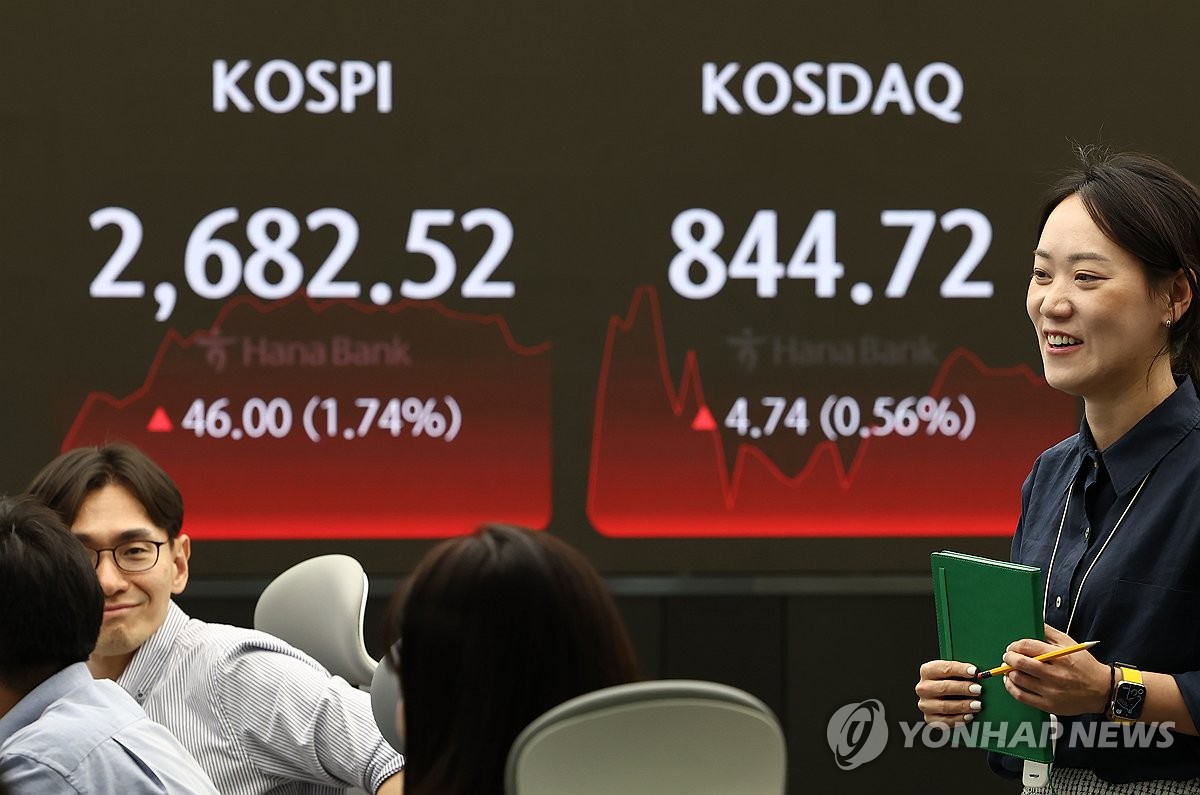 코스피 장 초반 하락세 2,670선 공방…코스닥은 보합권(종합)