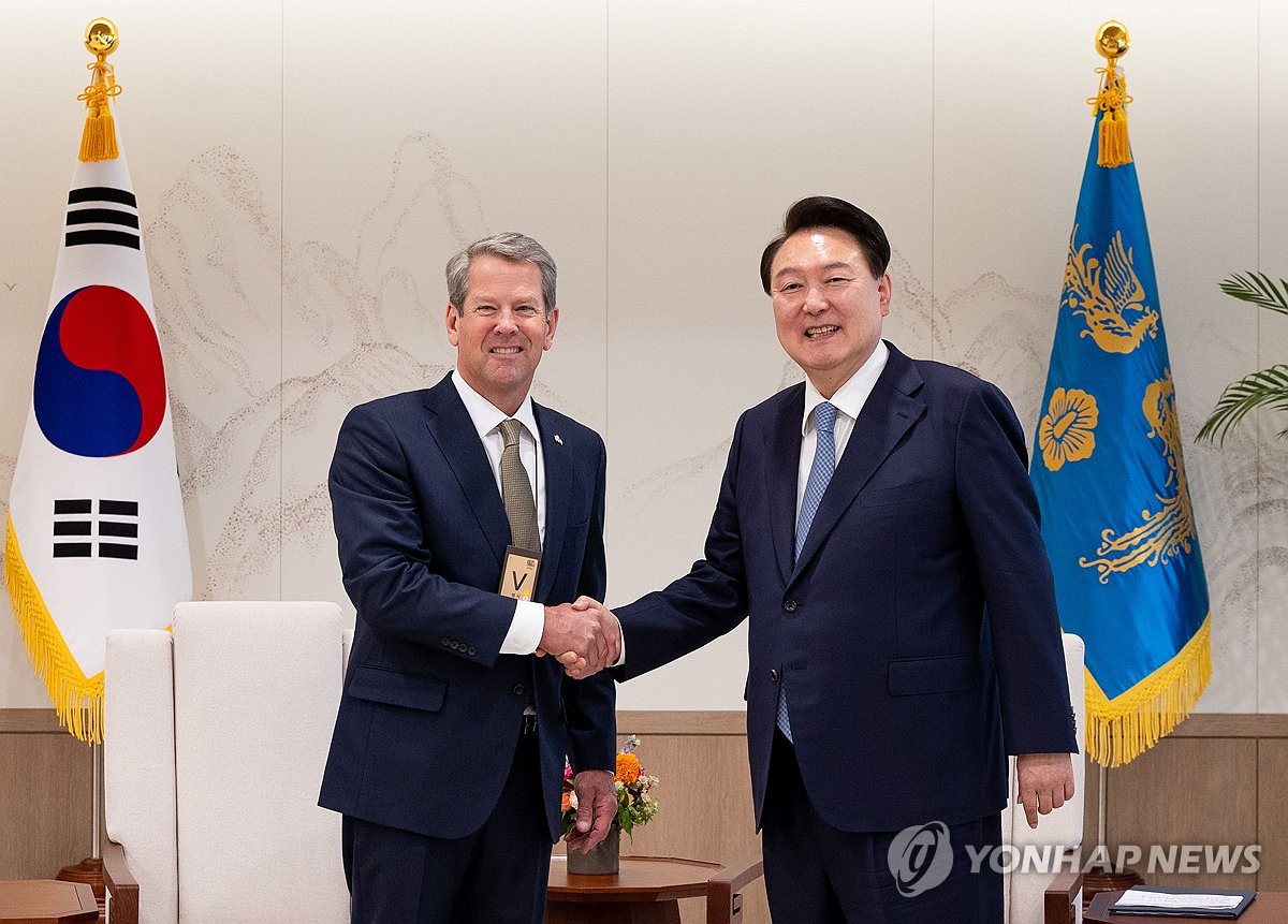 尹대통령, 美 조지아 주지사 접견…한국기업 지원 요청