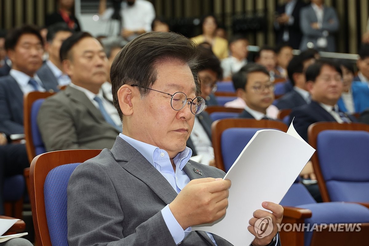 '연임 거취표명' 유보하는 이재명…일단 '특검 전선'에 화력집중