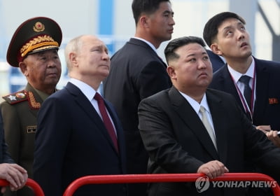[푸틴 방북] 북한서 뭐하나…김정은과 산책하며 '밀담', 해방탑에 헌화도