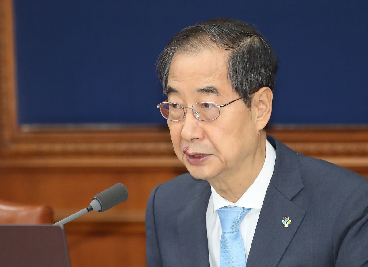 한덕수 국무총리가 11일 서울 종로구 정부서울청사에서 열린 국무회의에서 모두발언을 하고 있다. 사진=뉴스1