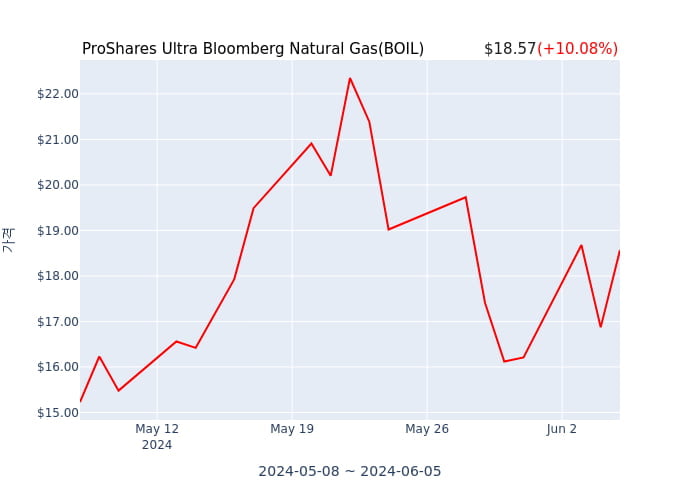 2024년 6월 6일(목) ProShares Ultra Bloomberg Natural Gas(BOIL)가 사고 판 종목은?