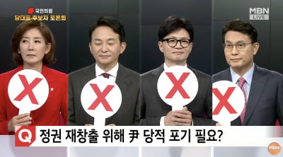 국힘 당권주자들 "정권재창출 위해 대통령 당적 포기 안 돼"