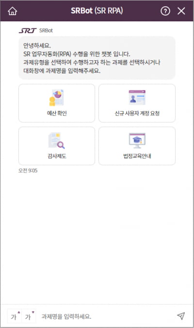 에스알, RPA 확대로 연간 1만 2000시간 업무단축 기대