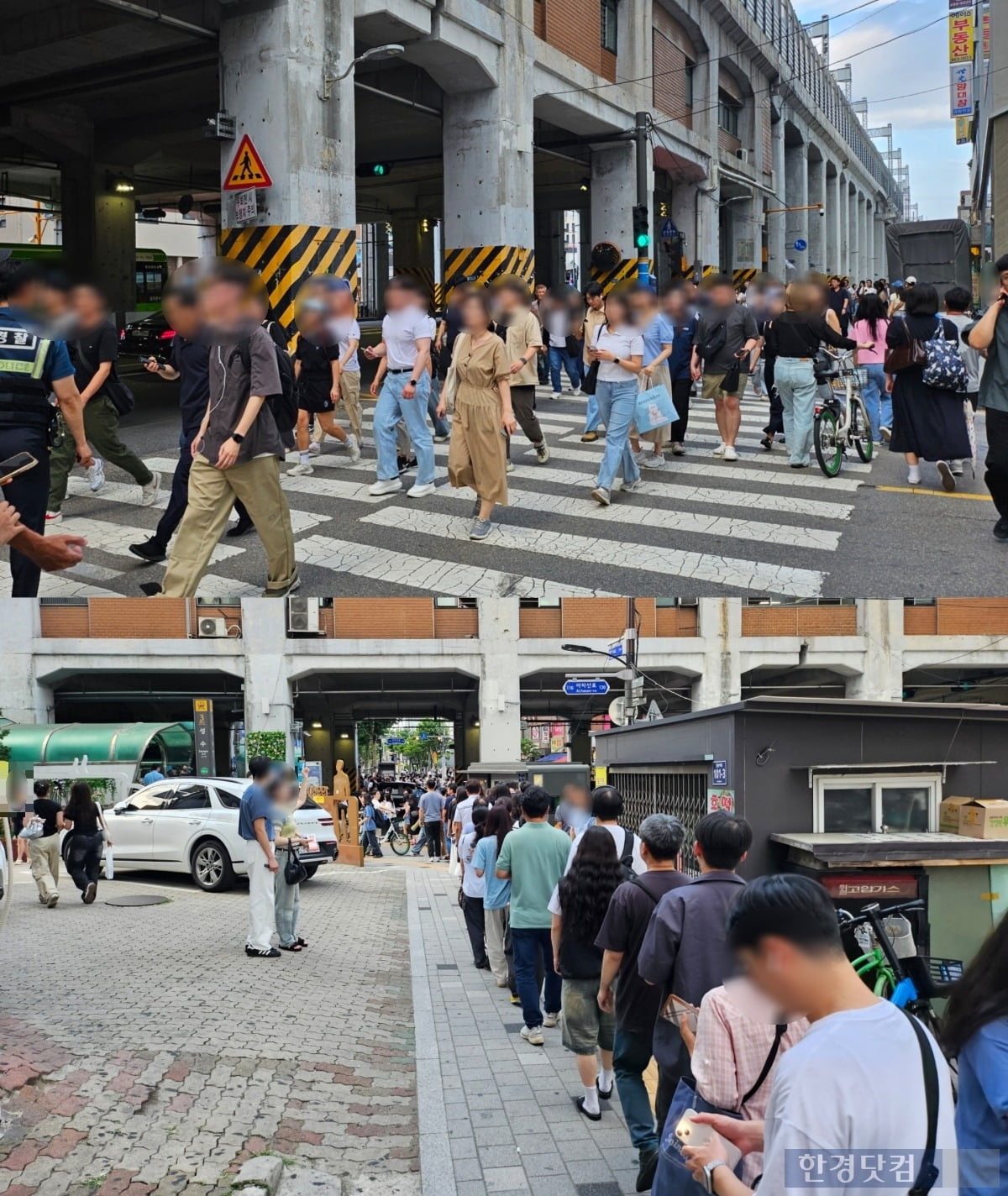 전날 오후 6시께 성수역 3번 메이저사이트 앞 퇴근길 인파의 모습. /사진=김영리 기자