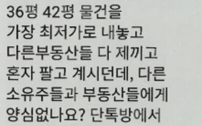 "양심없나요?" 급매로 집 팔자…공인중개사 얼굴까지 공개