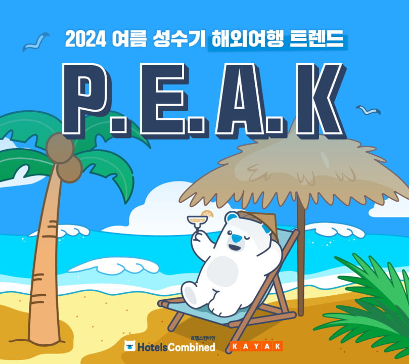 여름 성수기 해외여행 트렌드 'PEAK'. 사진=호텔스컴바인&카약